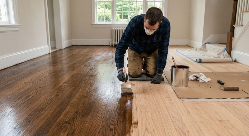 Walnut Floor Staining in Kansas City, KS